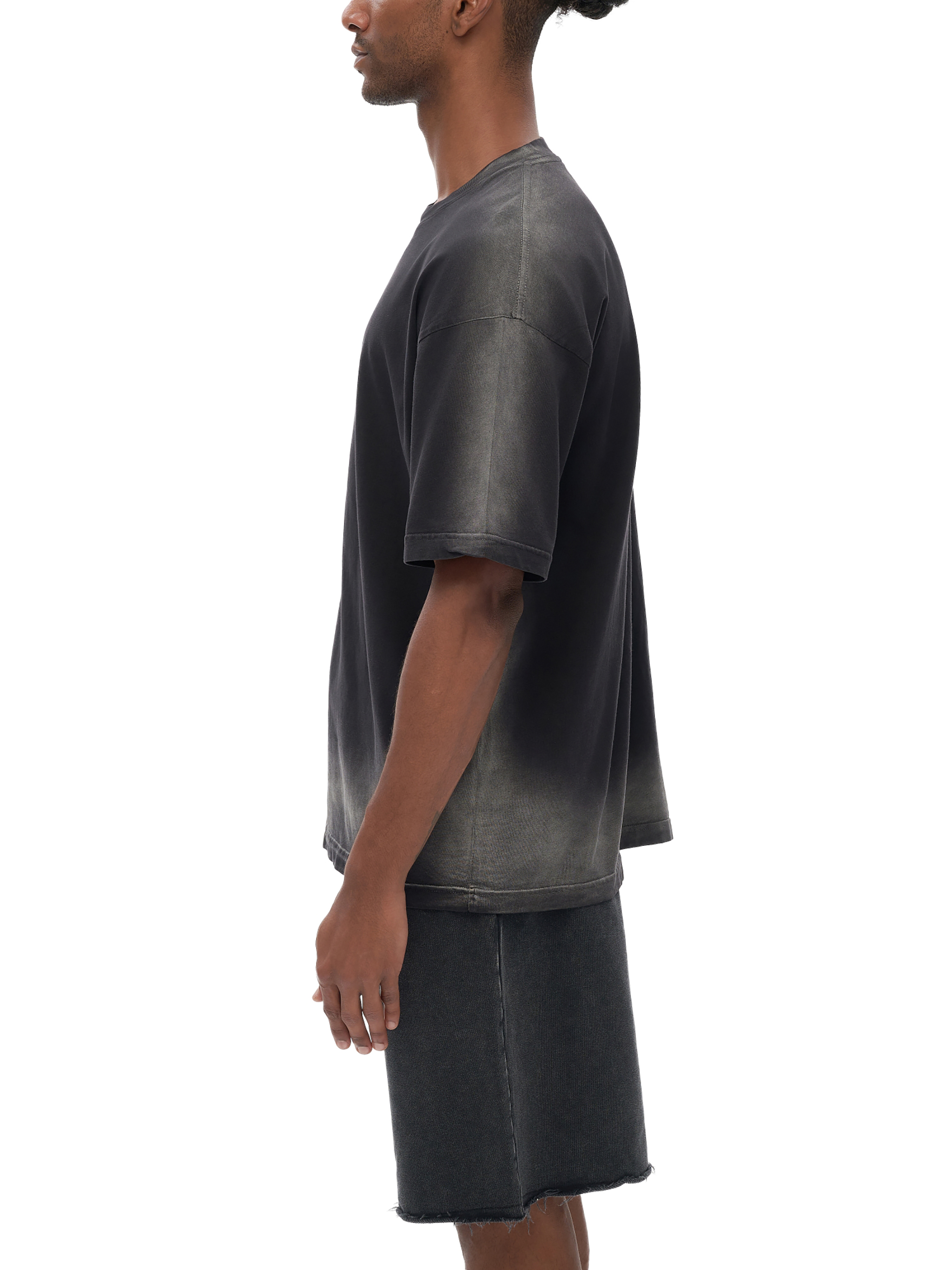 【MODERNIF】Genta Pigment Overfit Shirt SEMI-OVER FIT GRAPHIC GREY T-SHIRT